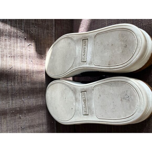 LANVIN Men's Two Tone Suede Leather Slip On Sneakers Size 8 - Picture 7 of 9